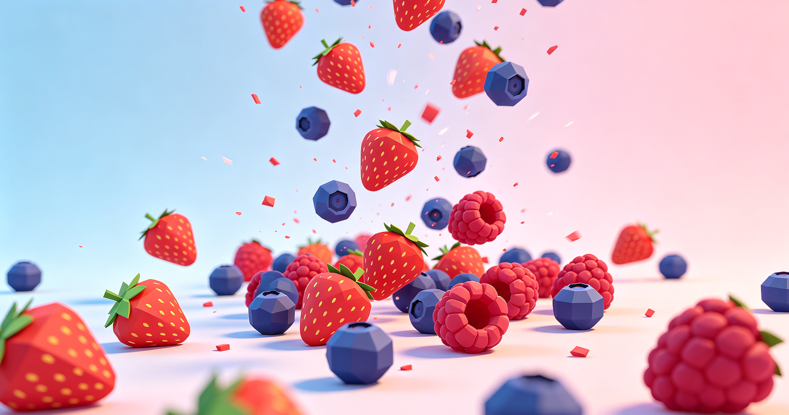 Tumbling Fruit Chopper: Mixed Berries Shower Image 2